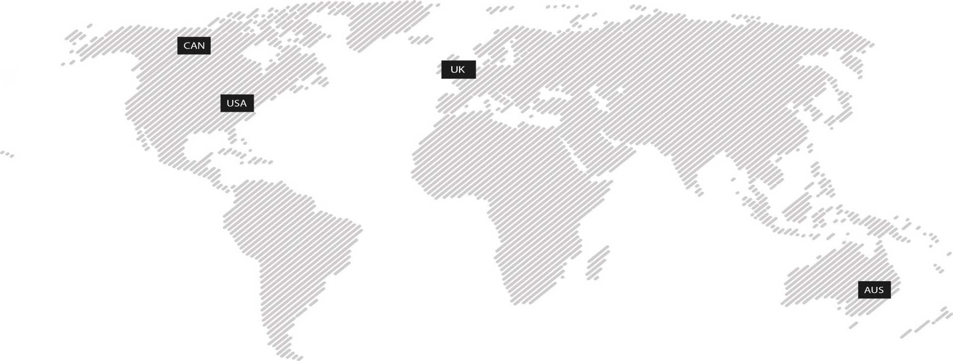 Carte mondiale rejoignez-nous chez Thinking Space Systems